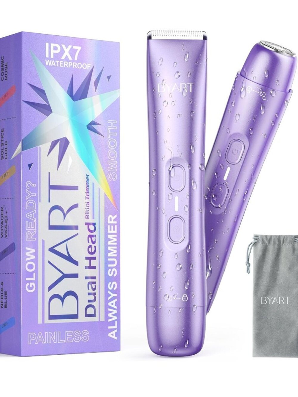 BYART 2 in 1 Dual Head Waterproof Bikini Trimmer - NEW NIB